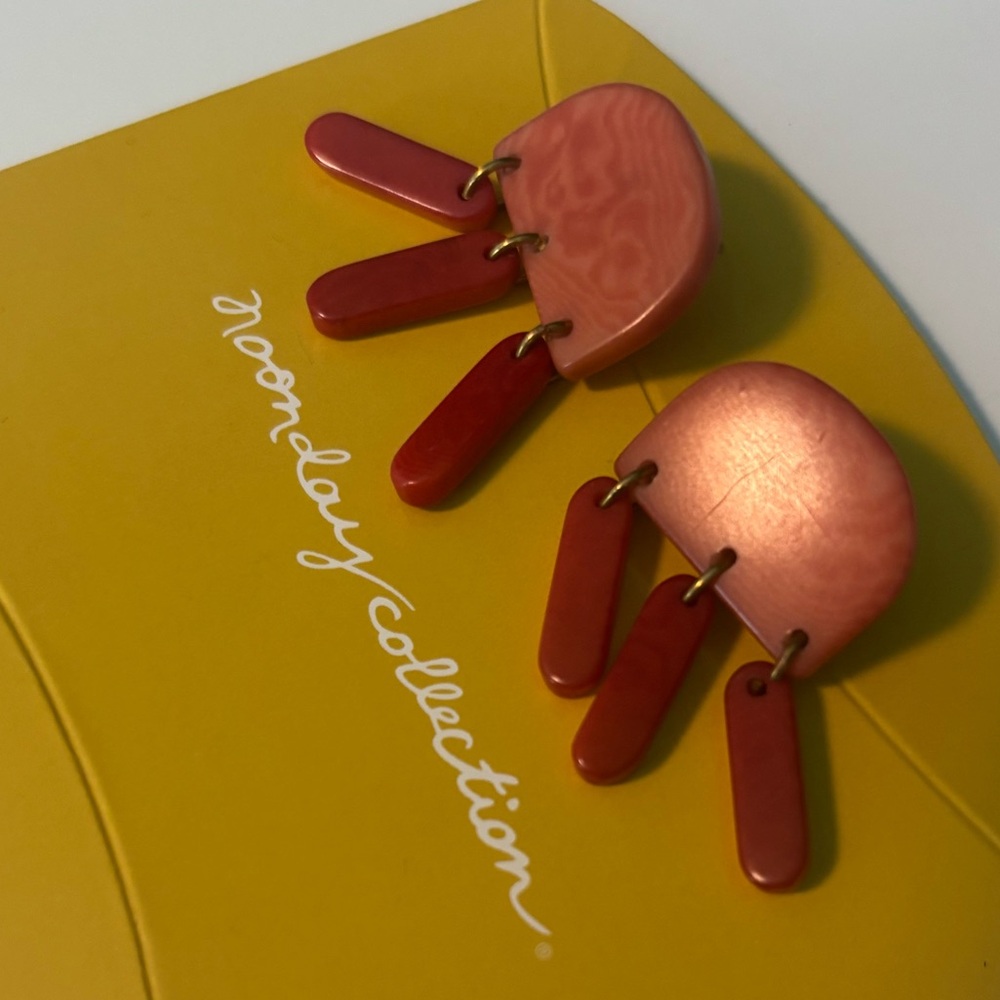 Noonday Collection Red Tagua earrings